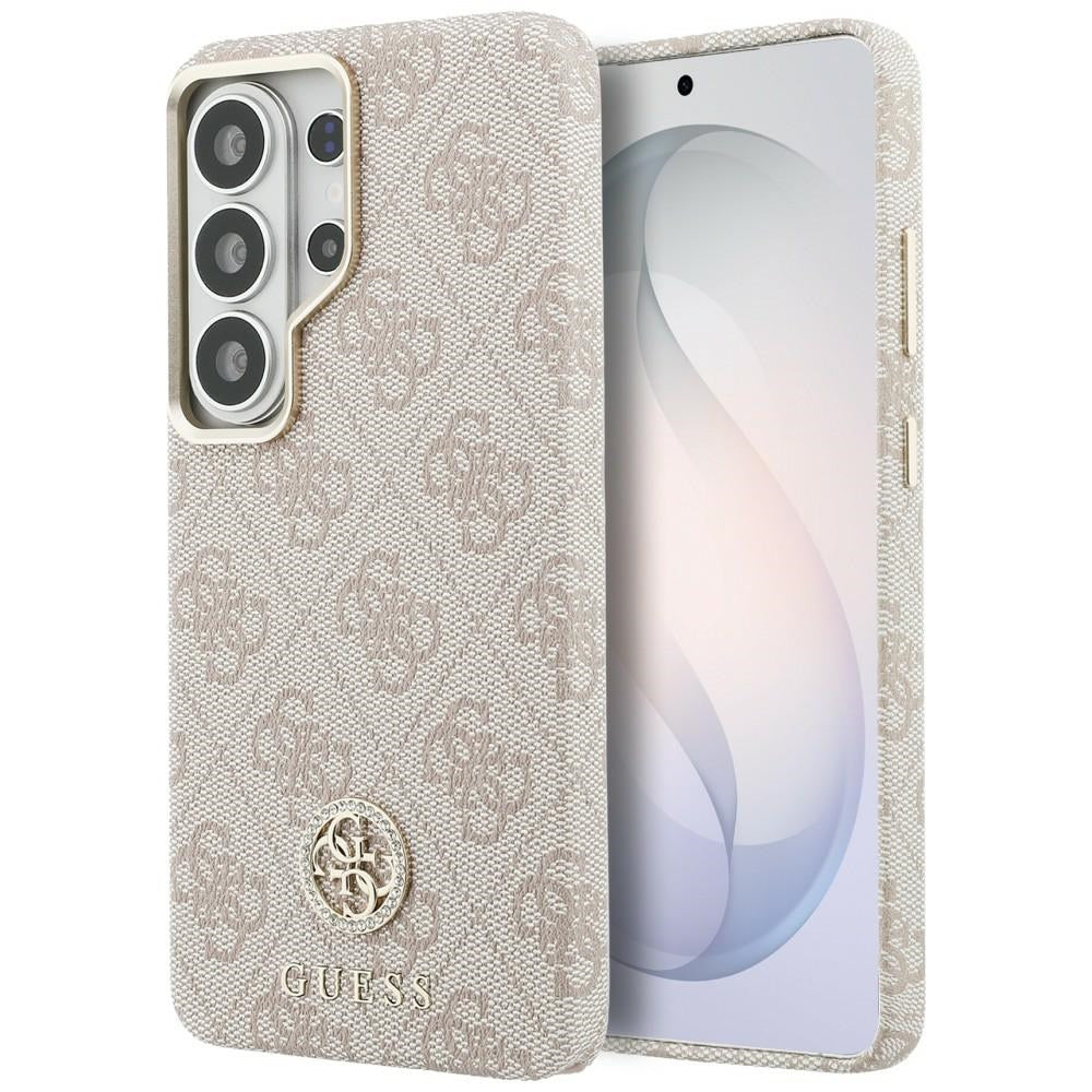 Funda MagSafe para Samsung Galaxy S26 Ultra S948, Guess, Rhinestone Round Logo, Rosa