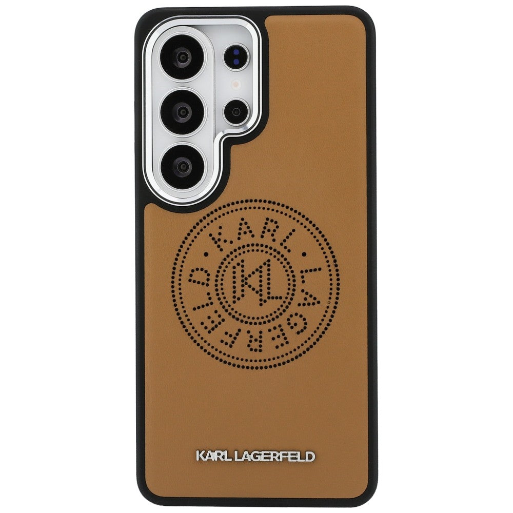 Funda MagSafe para Samsung Galaxy S26 Ultra S948, Karl Lagerfeld, Karl Round Point Logo, Marrón