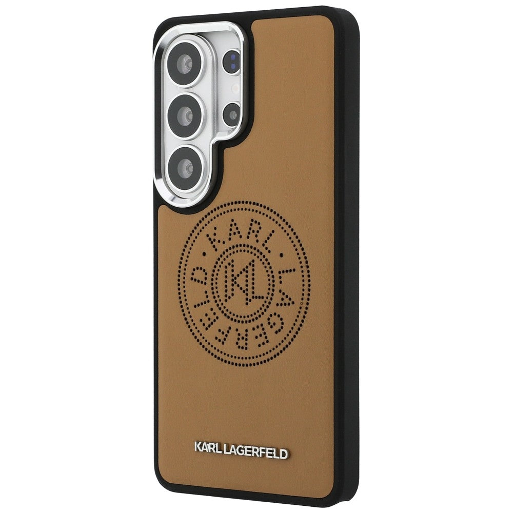 Funda MagSafe para Samsung Galaxy S26 Ultra S948, Karl Lagerfeld, Karl Round Point Logo, Marrón