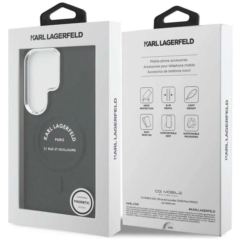 Funda MagSafe para Samsung Galaxy S26 Ultra S948, Karl Lagerfeld, Karl RSG Logo, Negra