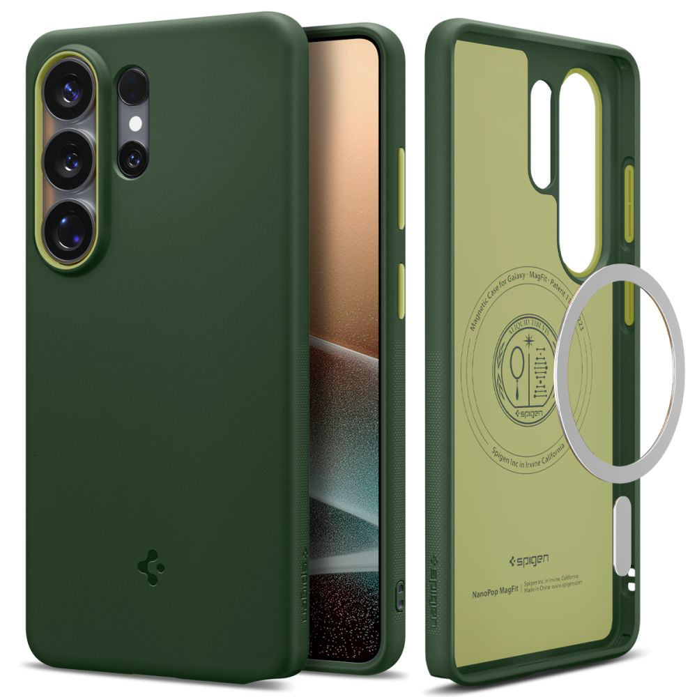 Funda MagSafe para Samsung Galaxy S26 Ultra S948, Spigen, Caseology Nano Pop, Verde ACS11039