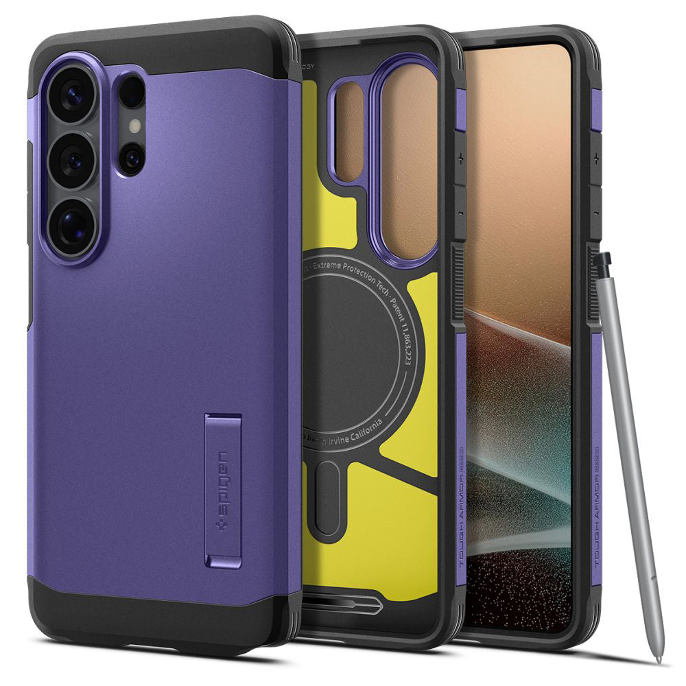 Funda MagSafe para Samsung Galaxy S26 Ultra S948, Spigen, Tough Armor, Morado ACS11209