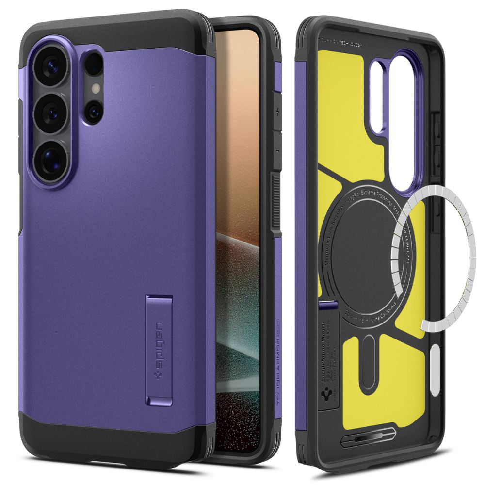 Funda MagSafe para Samsung Galaxy S26 Ultra S948, Spigen, Tough Armor, Morado ACS11209