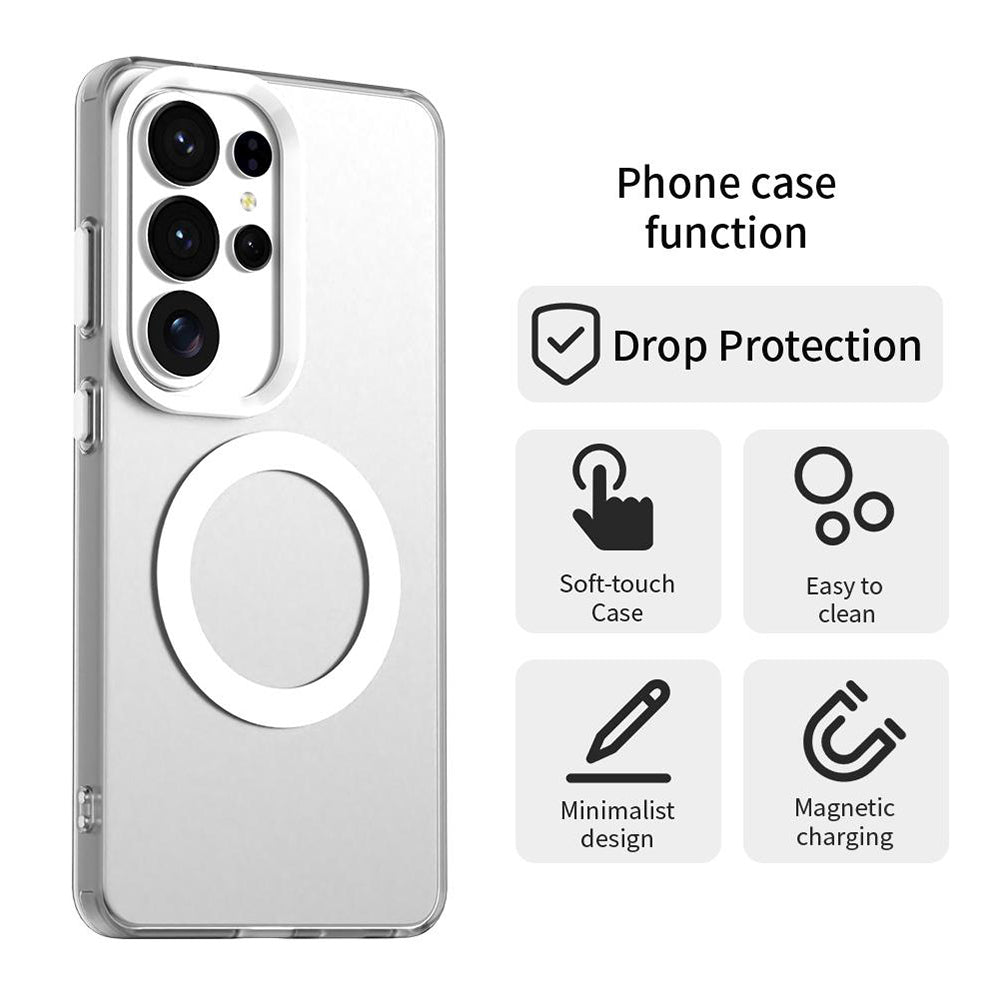 Funda MagSafe para Samsung Galaxy S26 Ultra S948, Techsuit, CandyCase, Blanca