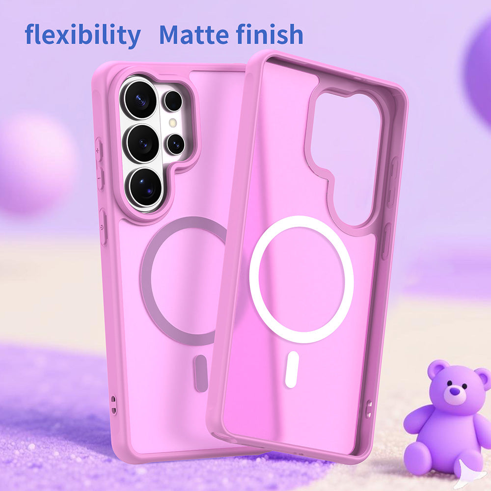 Funda MagSafe para Samsung Galaxy S26 Ultra S948, Techsuit, HaloFrost II, Rosa