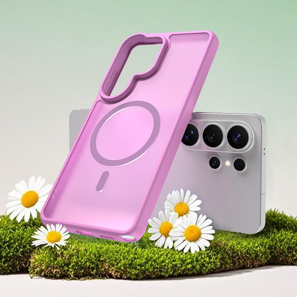 Funda MagSafe para Samsung Galaxy S26 Ultra S948, Techsuit, HaloFrost II, Rosa