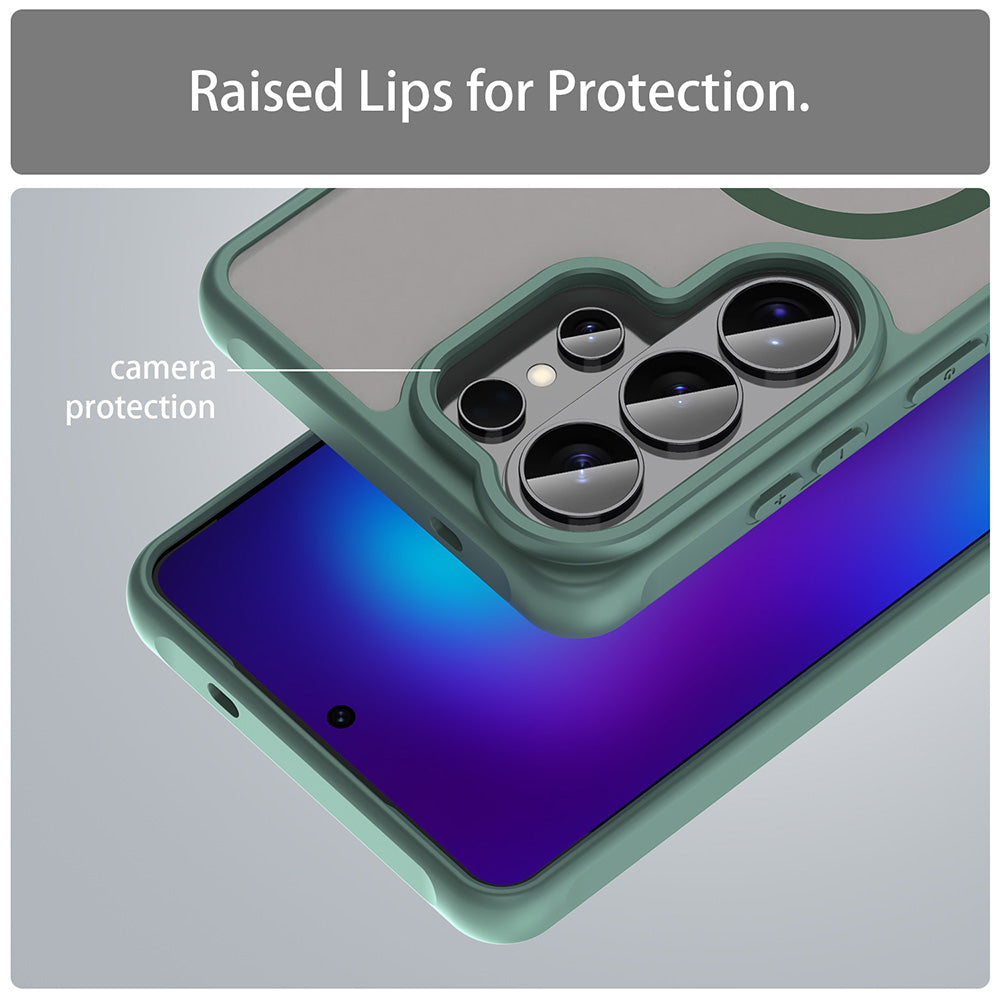 Funda MagSafe para Samsung Galaxy S26 Ultra, Techsuit, HaloFrost II, Verde