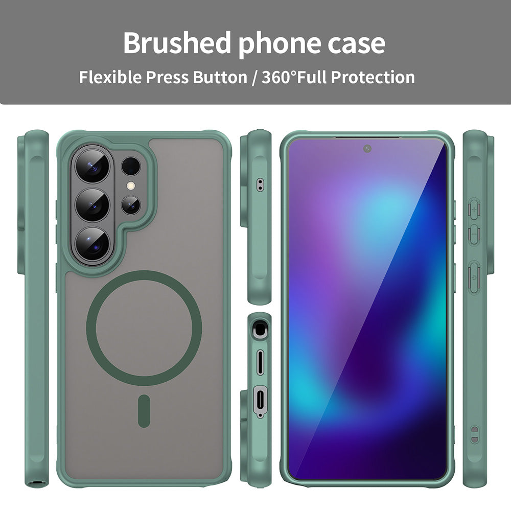 Funda MagSafe para Samsung Galaxy S26 Ultra, Techsuit, HaloFrost II, Verde