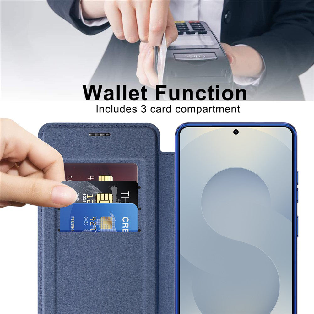 Funda MagSafe para Samsung Galaxy S26 Ultra S948, Techsuit, SmartMag Book, Azul