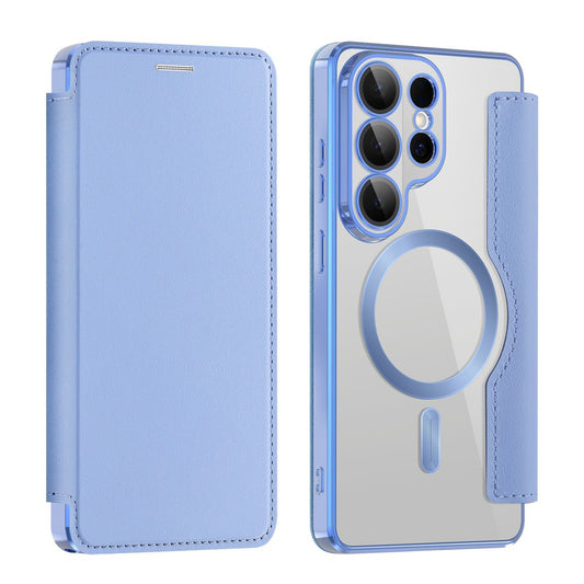 Funda MagSafe para Samsung Galaxy S26 Ultra, Techsuit, SmartMag Book, Azul