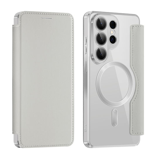 Funda MagSafe para Samsung Galaxy S26 Ultra, Techsuit, SmartMag Book, Gris