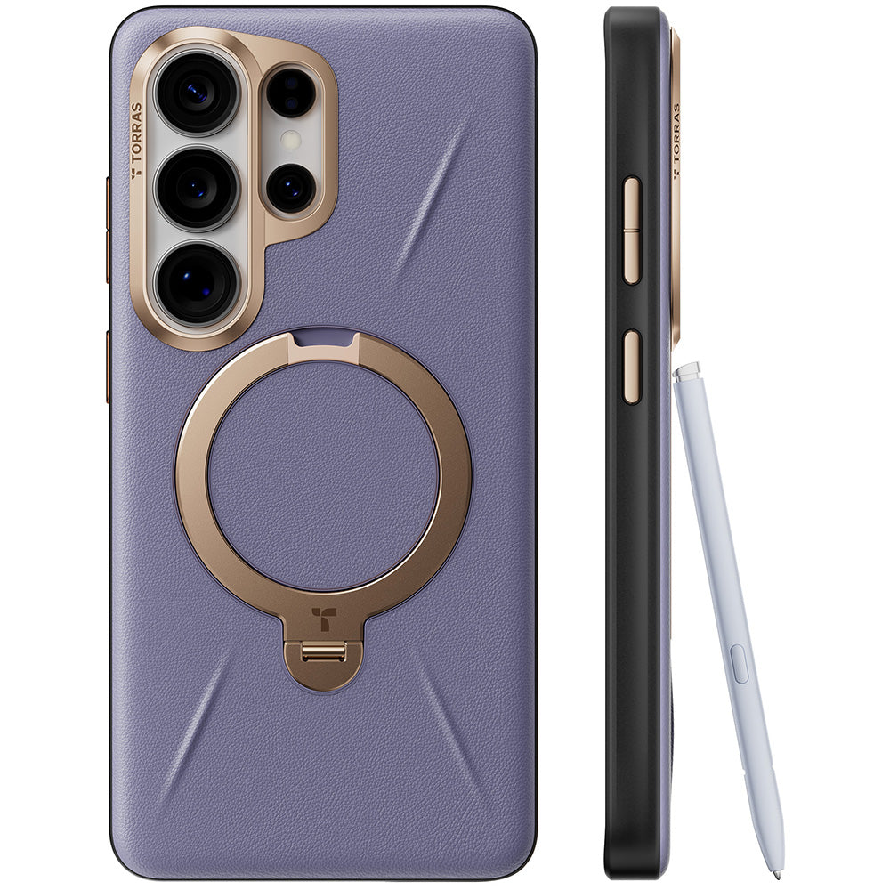 Funda MagSafe para Samsung Galaxy S26 Ultra S948, Torras, QPRO Leather, Morado