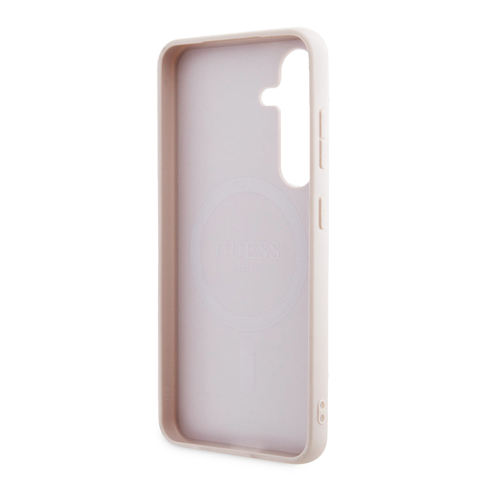 Funda MagSafe para Samsung Galaxy Z Flip7 F766, Guess, Colección 4G, Rosa