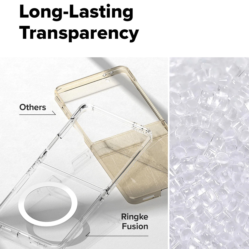 Funda MagSafe para Samsung Galaxy Z Flip7 F766, Ringke, Fusion, Transparente
