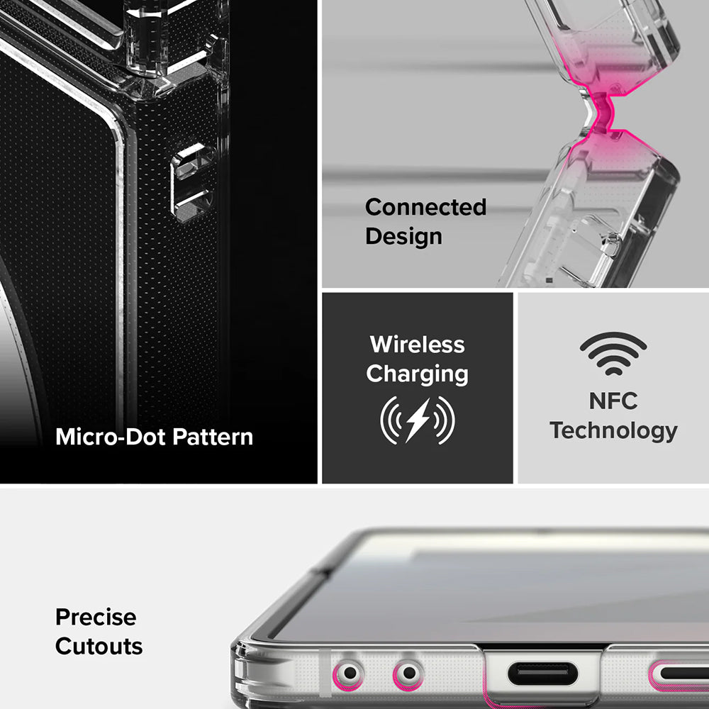 Funda MagSafe para Samsung Galaxy Z Flip7 F766, Ringke, Fusion, Transparente