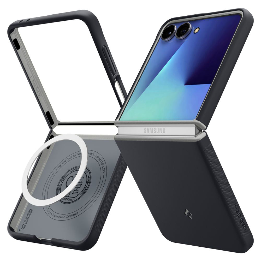 Funda MagSafe para Samsung Galaxy Z Flip7 F766, Spigen, Caseology Nano Pop, Negra ACS11158