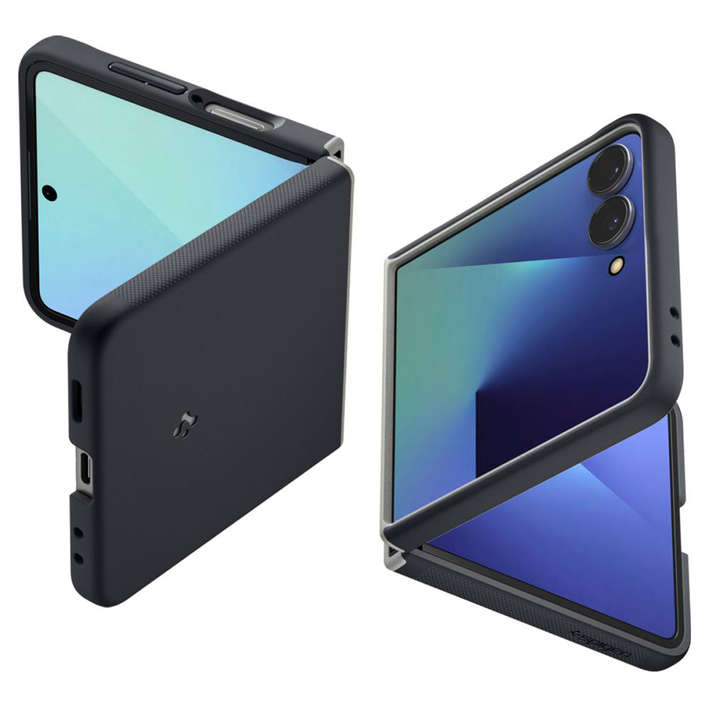 Funda MagSafe para Samsung Galaxy Z Flip7 F766, Spigen, Caseology Nano Pop, Negra ACS11158