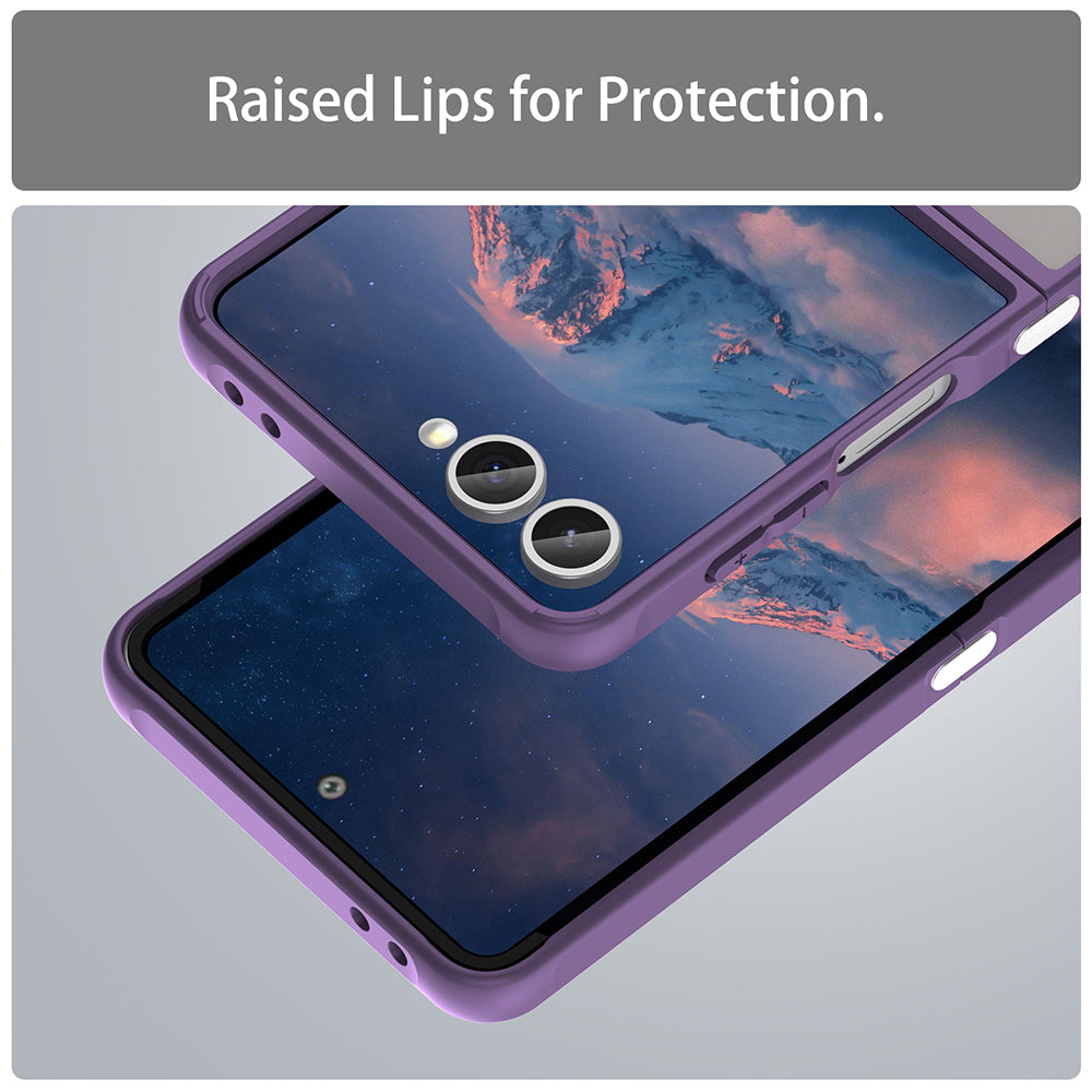 Funda MagSafe para Samsung Galaxy Z Flip7 F766, Techsuit, HaloFrost II, Morado