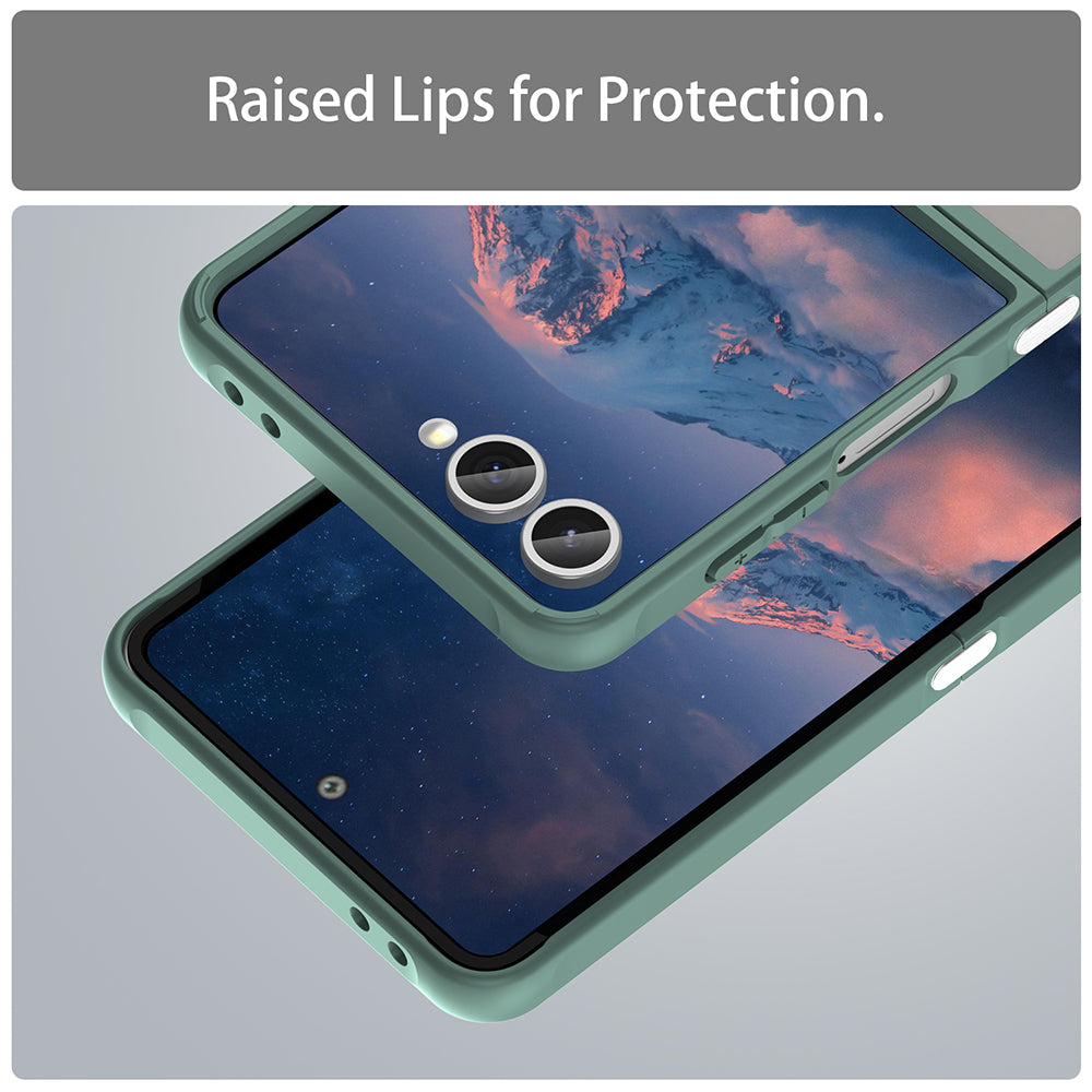 Funda MagSafe para Samsung Galaxy Z Flip7 F766, Techsuit, HaloFrost II, Verde