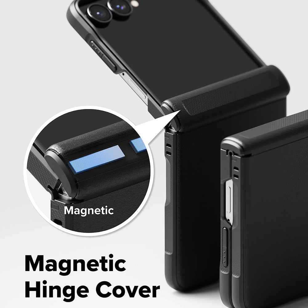 Funda MagSafe para Samsung Galaxy Z Flip8 F776, Ringke, Onyx Flap, Negra