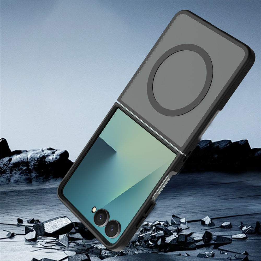 Funda MagSafe para Samsung Galaxy Z Flip8 F776, Techsuit, PureFrost, Negra Satinada