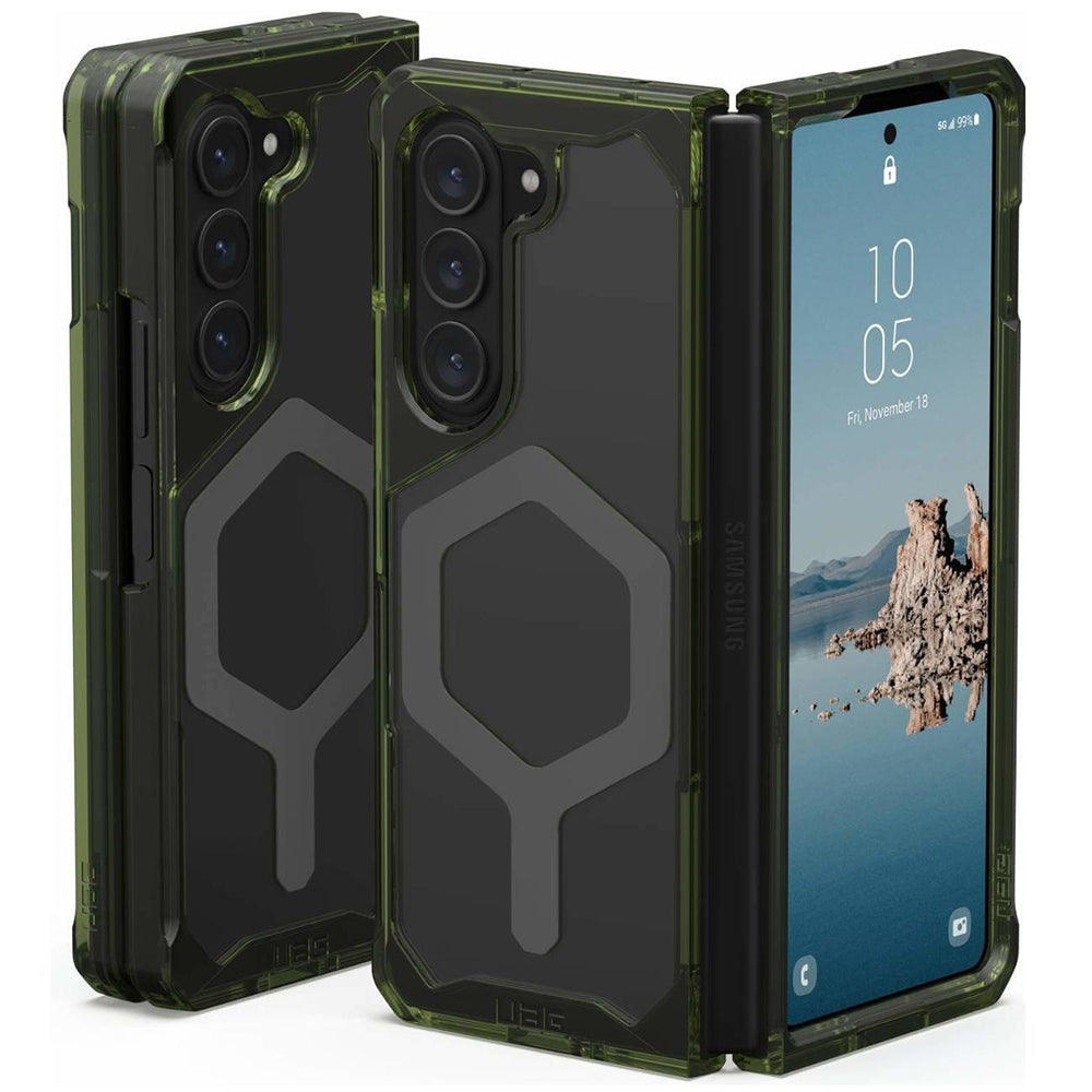 Funda MagSafe para Samsung Galaxy Z Fold5 F946, Urban Armor Gear, Plyo Pro, Verde Gris