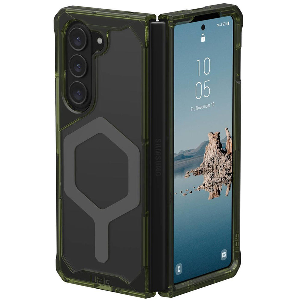 Funda MagSafe para Samsung Galaxy Z Fold5 F946, Urban Armor Gear, Plyo Pro, Verde Gris