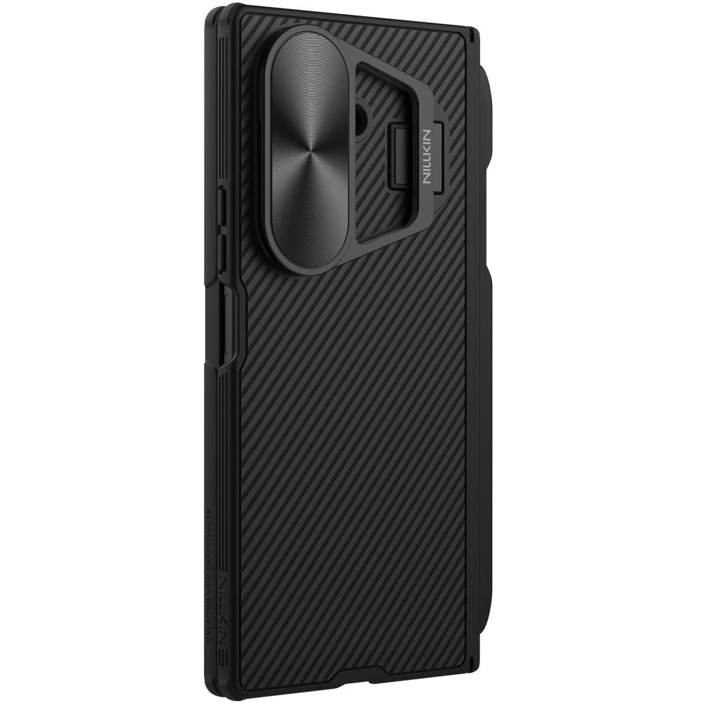 Funda MagSafe para Samsung Galaxy Z Fold7 F966, Nillkin, CamShield Prop con cubierta metálica para lente y soporte para S-Pen, Negra