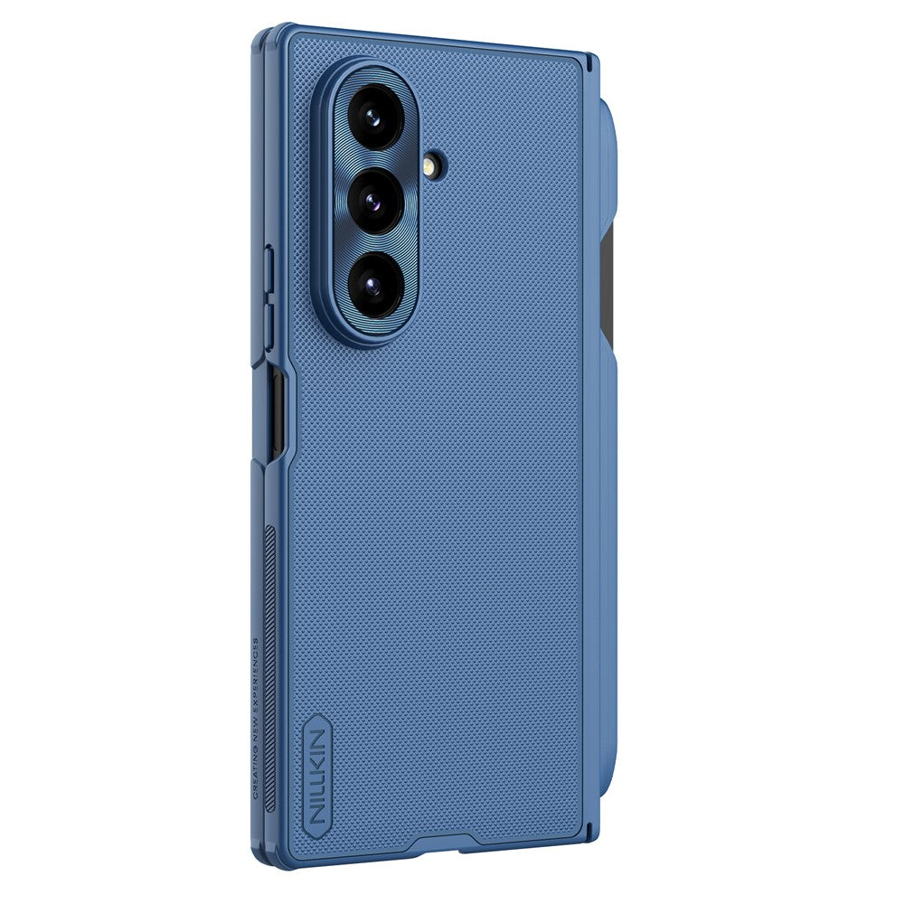 Funda MagSafe para Samsung Galaxy Z Fold7 F966, Nillkin, Super Frosted Shield con soporte para bolígrafo, Azul