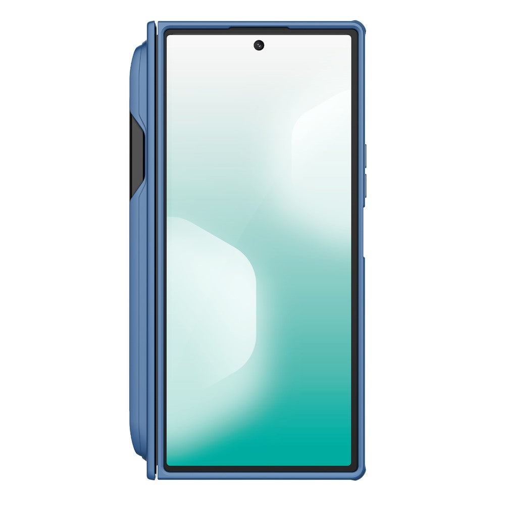 Funda MagSafe para Samsung Galaxy Z Fold7 F966, Nillkin, Super Frosted Shield con soporte para bolígrafo, Azul