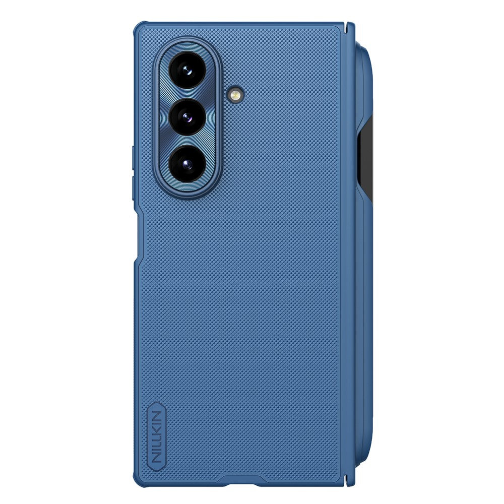 Funda MagSafe para Samsung Galaxy Z Fold7 F966, Nillkin, Super Frosted Shield con soporte para bolígrafo, Azul
