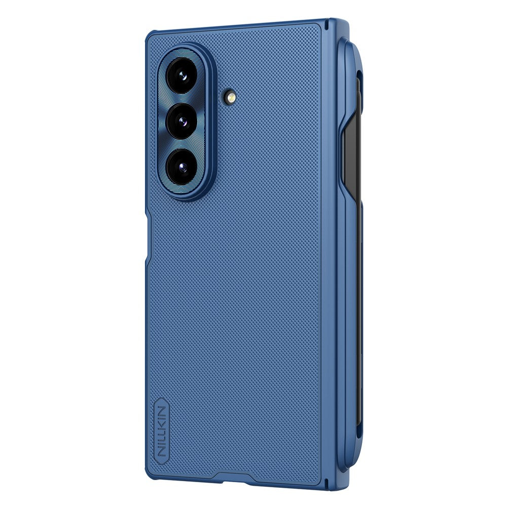 Funda MagSafe para Samsung Galaxy Z Fold7 F966, Nillkin, Super Frosted Shield con soporte para bolígrafo, Azul
