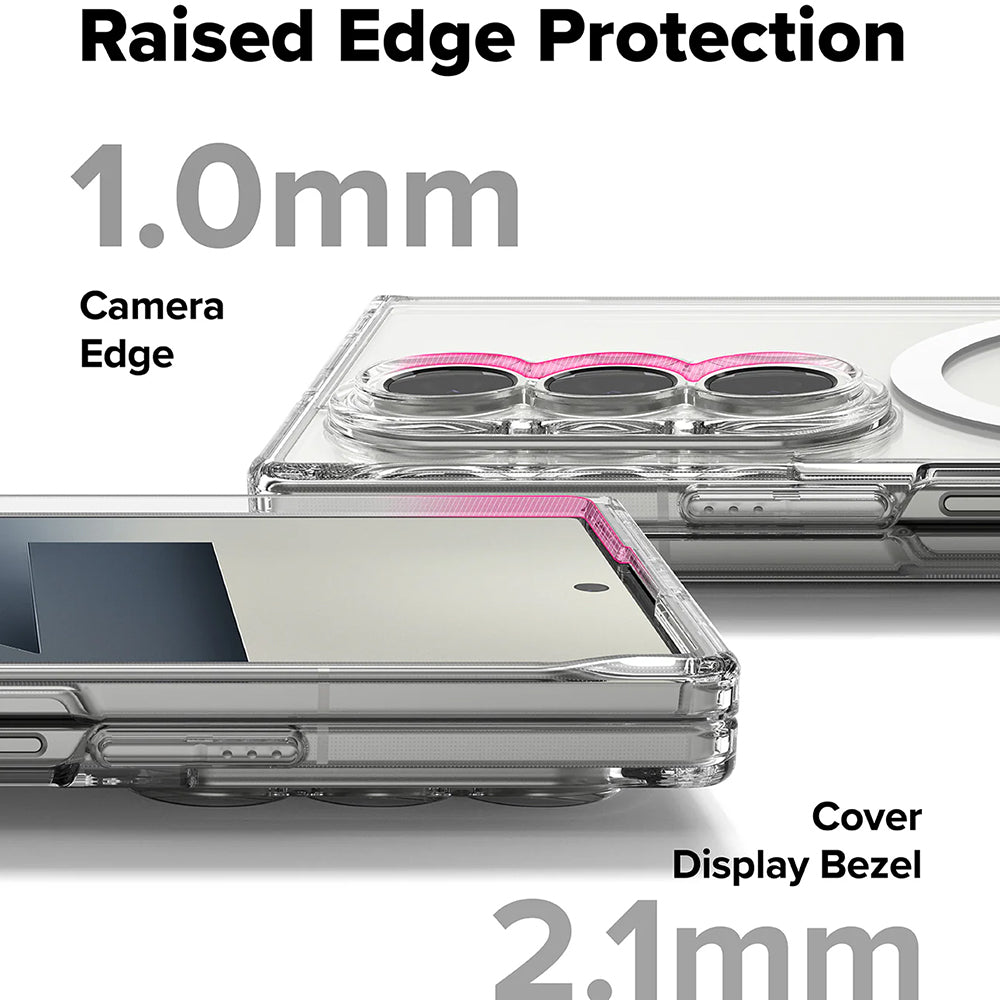 Funda MagSafe para Samsung Galaxy Z Fold7 F966, Ringke, Fusion, Transparente