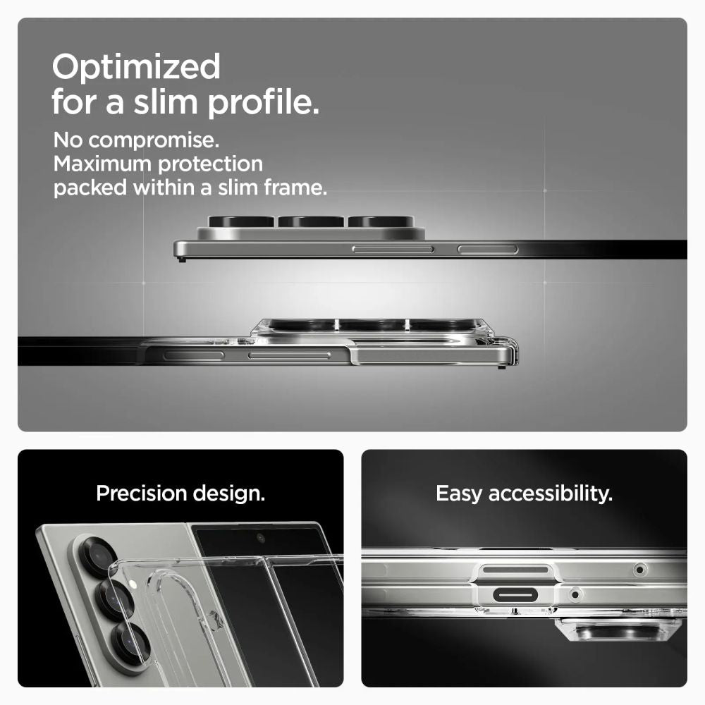 Funda MagSafe para Samsung Galaxy Z Fold7 F966, Spigen, Air Skin, Transparente ACS09545