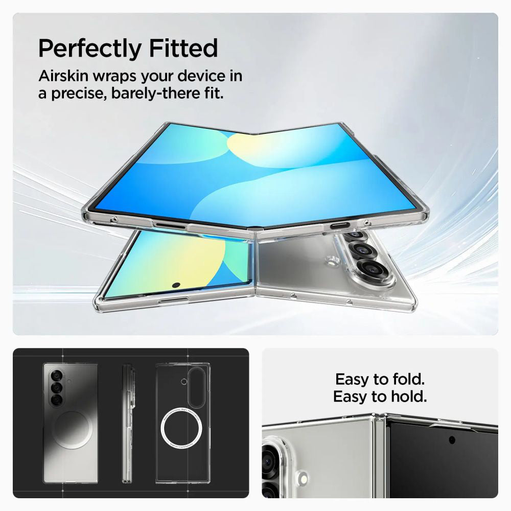 Funda MagSafe para Samsung Galaxy Z Fold7 F966, Spigen, Air Skin, Transparente ACS09545