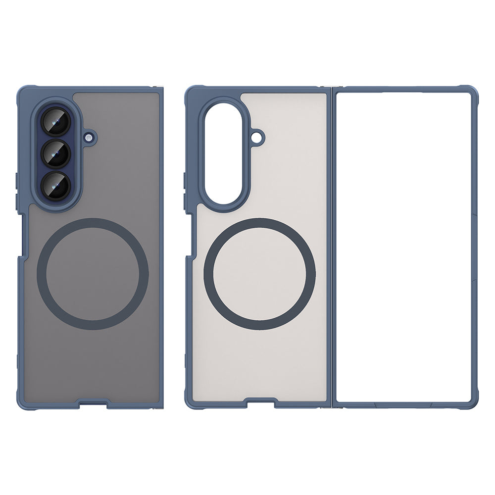 Funda MagSafe para Samsung Galaxy Z Fold7 F966, Techsuit, HaloFrost II, Azul Marino