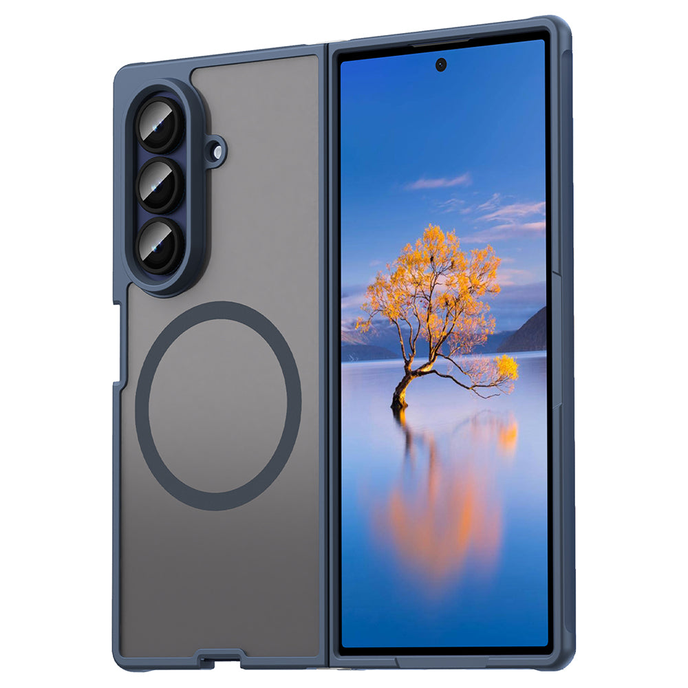 Funda MagSafe para Samsung Galaxy Z Fold7 F966, Techsuit, HaloFrost II, Azul Marino
