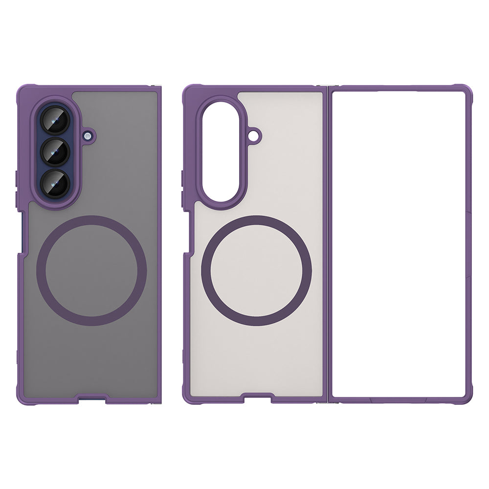 Funda MagSafe para Samsung Galaxy Z Fold7 F966, Techsuit, HaloFrost II, Morado