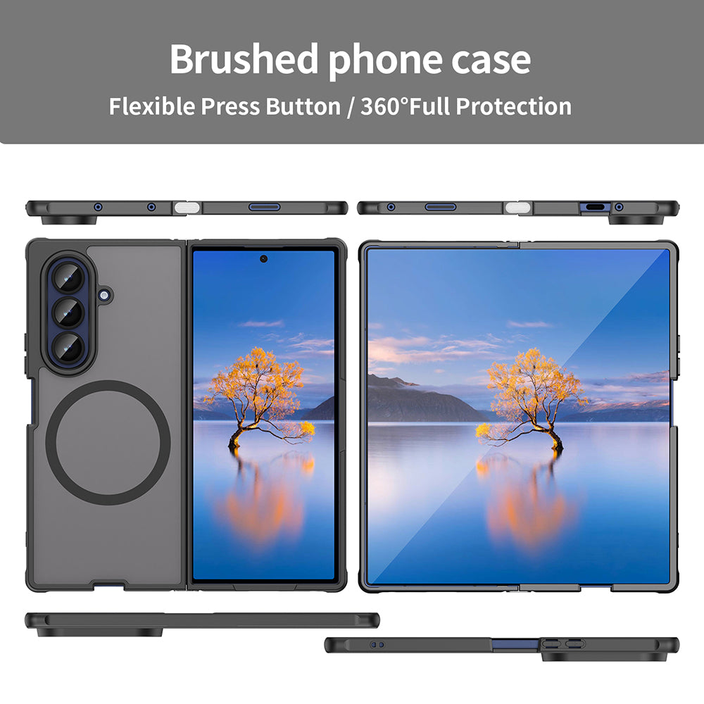 Funda MagSafe para Samsung Galaxy Z Fold7 F966, Techsuit, HaloFrost II, Negra