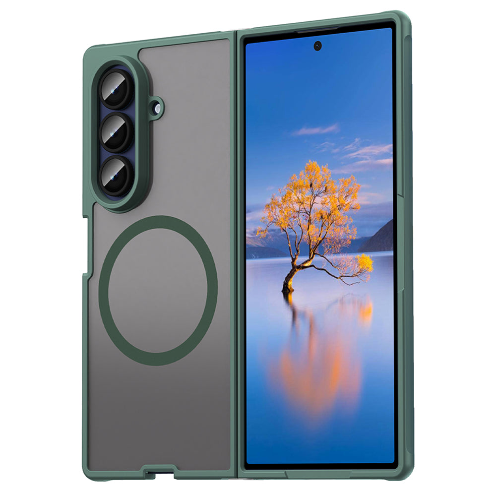 Funda MagSafe para Samsung Galaxy Z Fold7 F966, Techsuit, HaloFrost II, Verde