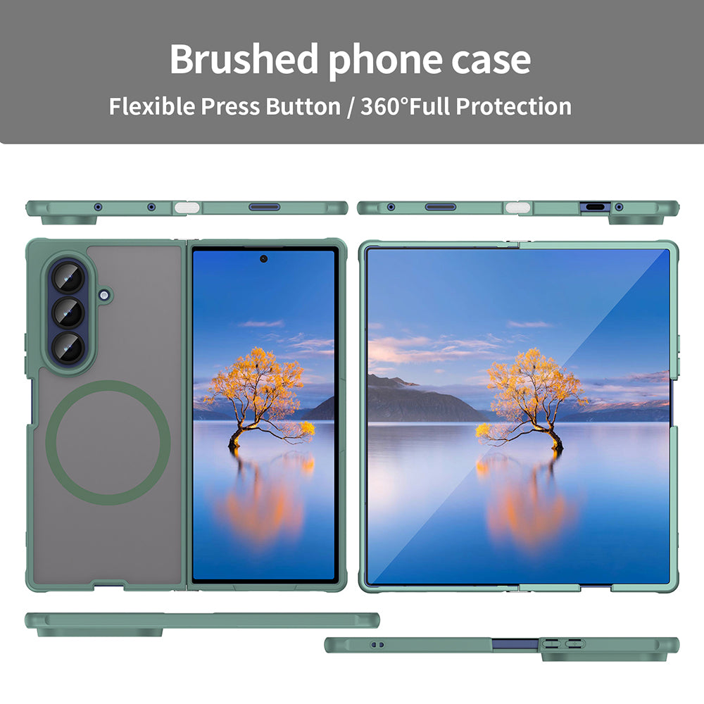 Funda MagSafe para Samsung Galaxy Z Fold7 F966, Techsuit, HaloFrost II, Verde