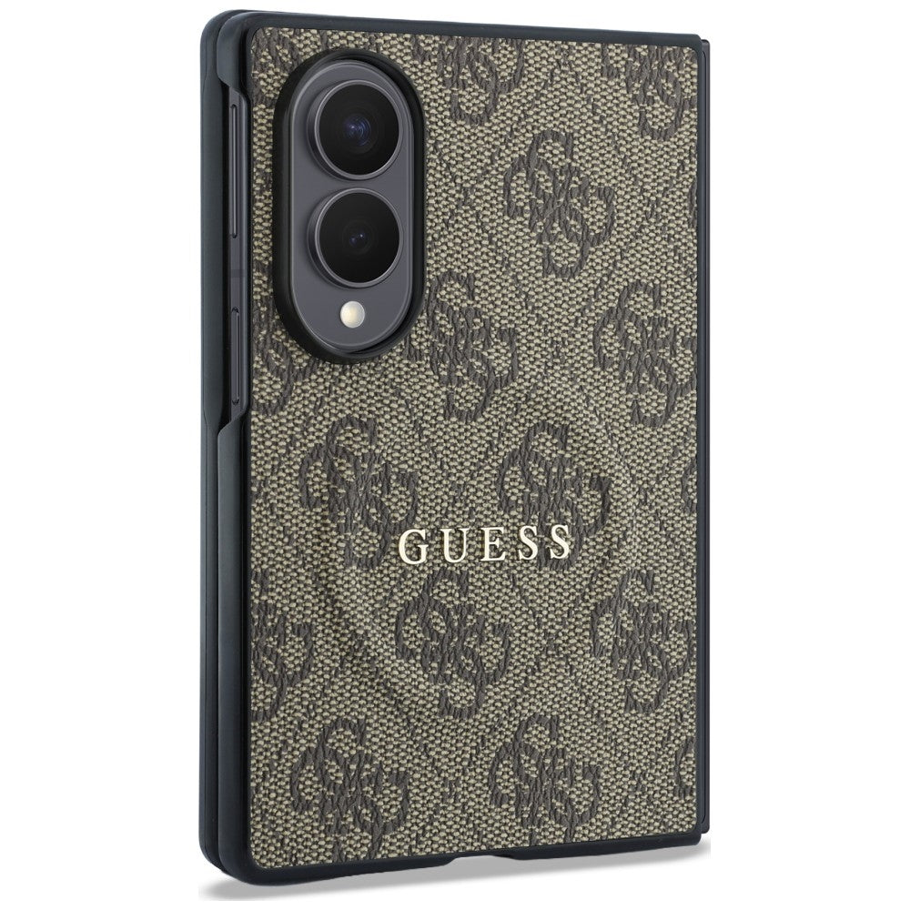 Funda MagSafe para Samsung Galaxy Z Fold8 F971, Guess, 4G Leather Classic, Marrón