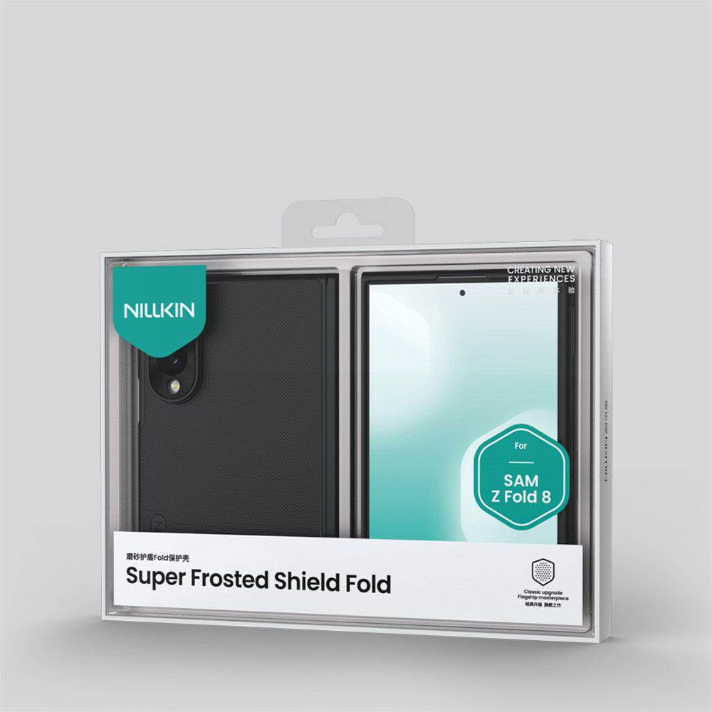 Funda MagSafe para Samsung Galaxy Z Fold8 F971, Nillkin, Super Frosted Shield, Negra Transparente