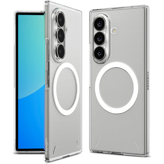 Funda MagSafe para Samsung Galaxy Z Fold8 Ultra F976, Spigen, Air Skin, Transparente Blanca ACS11505