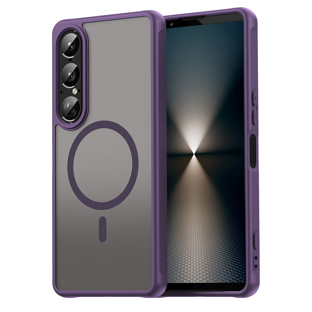 Funda MagSafe para Sony Xperia 1 VII, Techsuit, HaloFrost II, Morado