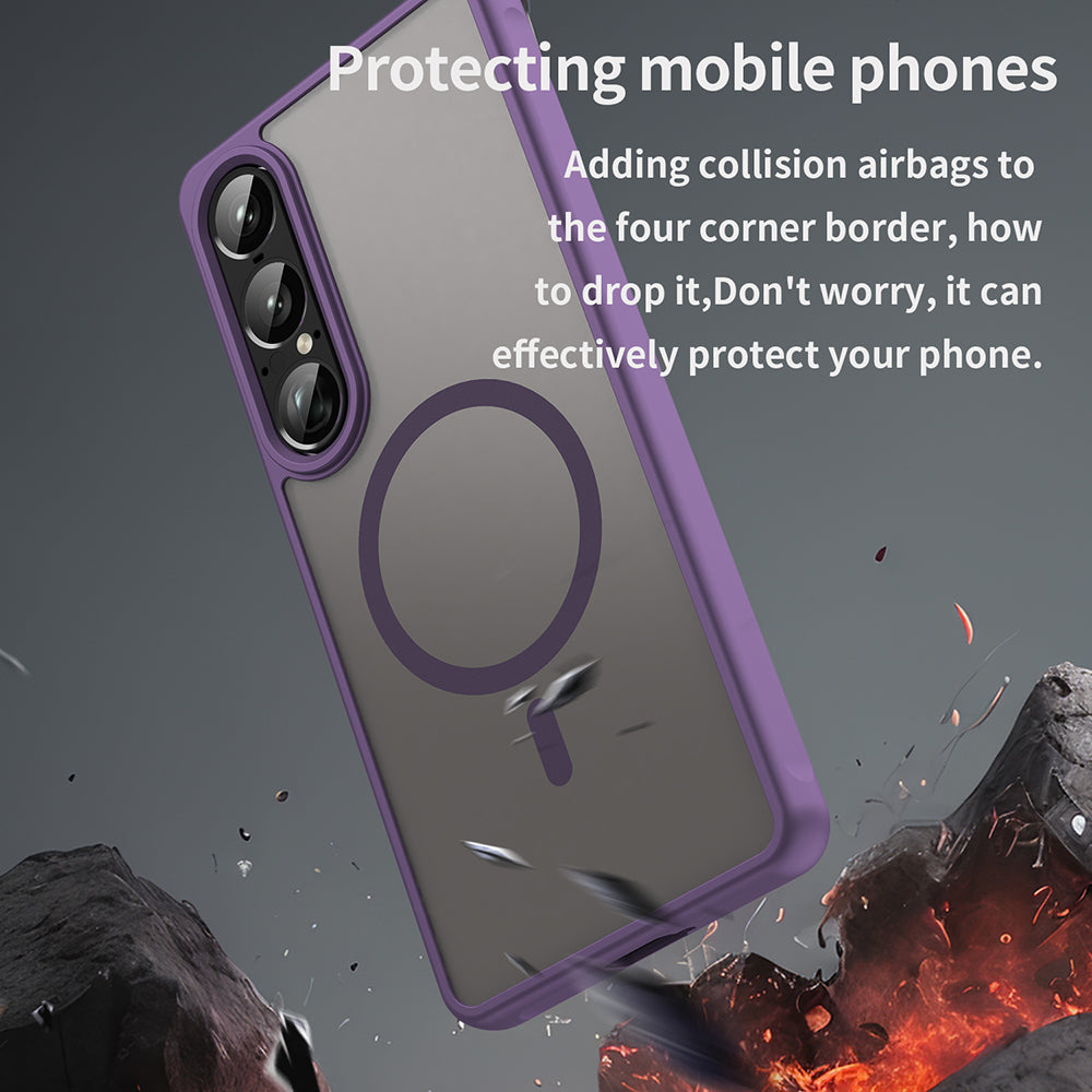 Funda MagSafe para Sony Xperia 1 VII, Techsuit, HaloFrost II, Morado