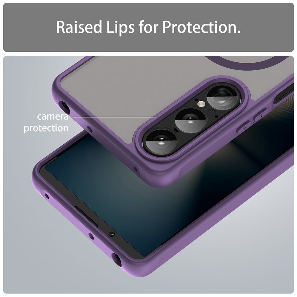 Funda MagSafe para Sony Xperia 1 VII, Techsuit, HaloFrost II, Morado