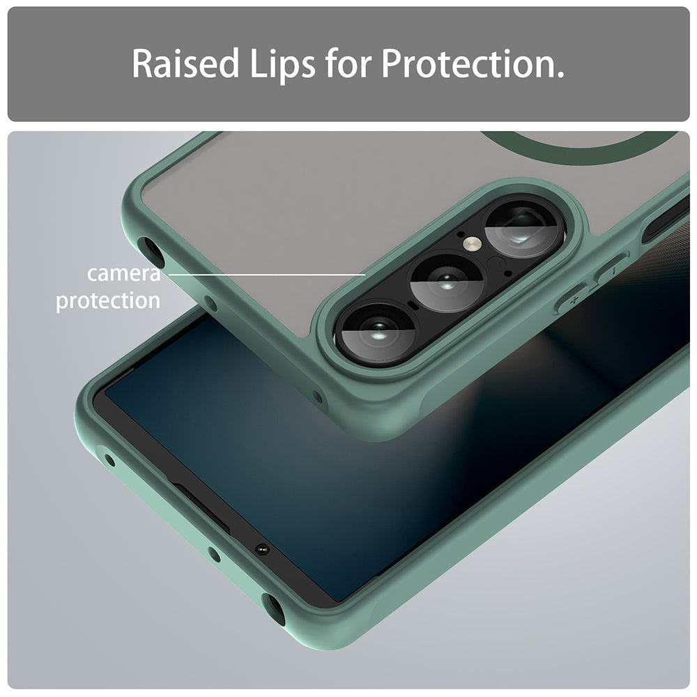 Funda MagSafe para Sony Xperia 1 VII, Techsuit, HaloFrost II, Verde