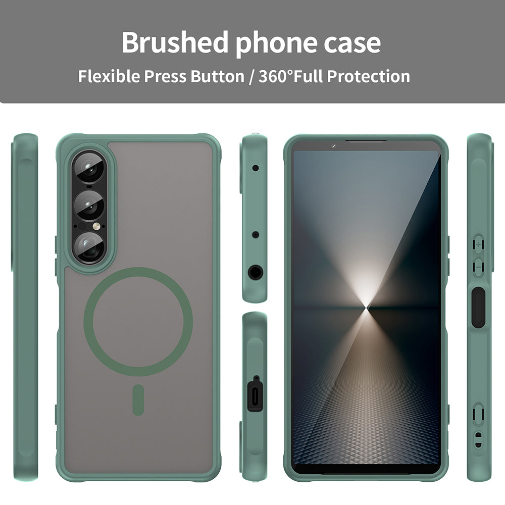 Funda MagSafe para Sony Xperia 1 VII, Techsuit, HaloFrost II, Verde