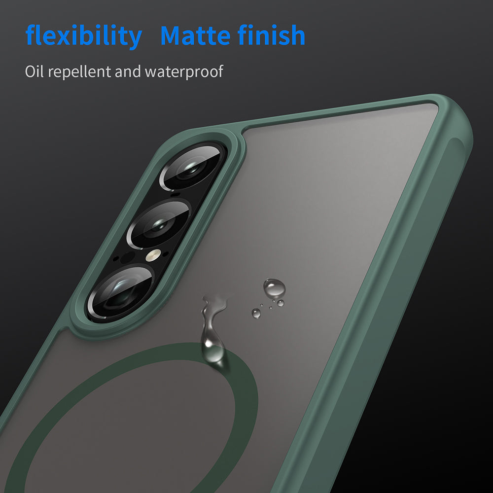 Funda MagSafe para Sony Xperia 1 VII, Techsuit, HaloFrost II, Verde
